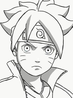 the avatar of naruta is drawn in black and white