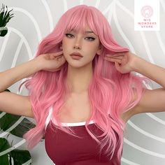 🌟 Welcome to Wig Wonders Store! 🌟 Indulge in the magic of our enchanting wig collection! 🔴 Color: Pink 🔴 Wigs Design:Long Wigs 🔴 Type: Bangs Wig 🔴 Curl: Body Wave 🔴 Dye/Bleach/Perm: No 🔴 Heat Tolerence: 100℃ Elevate your style and express your unique personality with our diverse range of high-quality wigs crafted to perfection. Whether you're seeking a glamorous look for a special occasion or a subtle enhancement for everyday wear, we have the ideal wig waiting for you. ️ Explore our exq Natural Hair Wigs, Long Curly Wig, Pink Wig, Brown Wig, Body Wave Hair, Long Wavy Hair, Long Wigs, Long Curly Hair, Zayn Malik