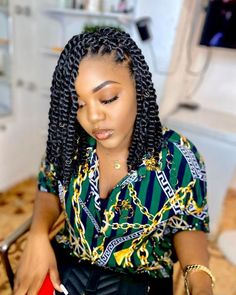 Short Senegalese Twist, Twist Cornrows, Senegalese Twist Hairstyles, Short Twists, Senegalese Twists, Twist Ponytail, African Hair Braiding Styles, Box Braids Hairstyles For Black Women, Braided Cornrow Hairstyles