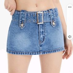 Light Wash Buckled Belt Denim Mini Skirt 83% Cotton 16% Polyester 1% Elastane Denim Shorts Outfit, Pretty Shorts, Denim Skirt Women, Outfit Jeans, Jacket Outfit, Denim Skirts, Skirt Mini, Maxi Skirts, Body Con Skirt