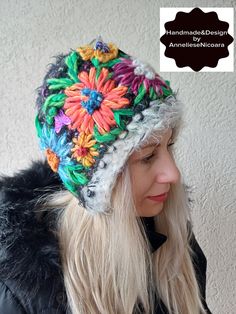 Bohemian Hat, Bohemian Hats, Embroidered Wool, Wool Hat, Winter Hat, Handmade Design, Romania, Gift For Her, Winter Hats