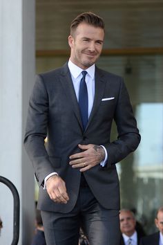 20 Times David Beckham Showed You How to Dress Well in 2016 David Beckham Outfit, Beckham Suit, David Beckham Style Outfits, David Beckham Suit, Bond Suits, Plus Size Mens Clothing, Formal Suits Men, Best Suits For Men, Business Attire For Men