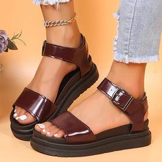 Women Sandals High Quality Summer Sandals With Heels Casual Summer Shoes Casual Summer Shoes, Sandals With Heels, Summer Shoes For Women, White Wedge Sandals, Heels Casual, Womens Summer Shoes, Low Heel Shoes, Beige Shoes, Flip Flop Shoes