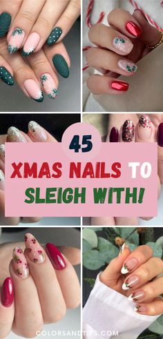 Refresh your nails with stunning Christmas designs for 2024! Check out the best cute, simple, & fun ideas in festive styles. Perfect for holiday nails in red tips, almond, oval & short. Get inspired by every season's hottest Christmas nail art both in acrylic & gel. Don’t miss these nail inspiration pics which include; Xmas nails, winter nails, red designs, holiday nail art, trendy nails, 2024 holiday designs, cute holiday nails, simple winter nails, festive Christmas nails, winter holiday nails Holiday Nails Simple, Cute Holiday Nails, Winter Holiday Nails, Winter Nails Red, Nails In Red, Nails Festive