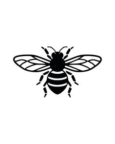 a black and white image of a bee