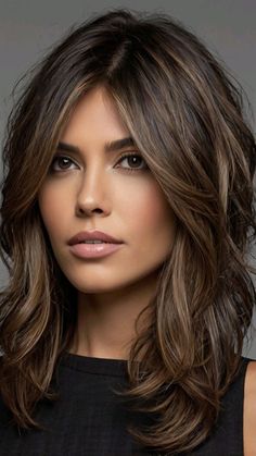 Brown Hair Colors With Lowlights Caramel, Subtle Highlights For Brown Hair, Hair Colour For Pale Skin And Blue Eyes, Low And Highlights For Brown Hair, Dark Brown Shoulder Length Hair, Low Light Hair, Very Dark Brown Hair, Chocolate Balayage, Hispanic Hair