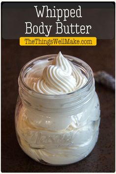 Nourish your skin with a whipped body butter that's simple to make. If you want to make your own natural products, but aren't quite ready for emulsions and preservatives, this recipe is a perfect starter recipe. Learn to make it the right way and how to troubleshoot any problems along the way! #thethingswellmake #miy #bodybutter #whippedbodybutter #diybodybutter #greenliving #naturalskincare #skincareproducts #dryskincare #dryskincareproducts #diynatural Diy Whipped Body Butter, Starter Recipe, Hand Salve, Toxic Skincare