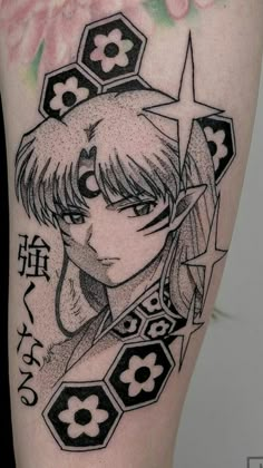 Sesshomaru Tattoo Design, Anime Back Tattoo Women, Inuyasha Tattoo Sesshomaru, Sesshomaru Tattoo, Anime Style Tattoos, Anime Tats, Minimal Tattoo Designs