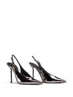 Find LE SILLA 120mm Clivage Pumps on Editorialist. silver-tone metallic finish crystal embellishment pointed toe buckle-fastening slingback strap branded leather insole high stiletto heel leather sole Silver Pumps, Crystal Embellishment, Stiletto Heel, Stiletto Heels, Silver Tone, Buckle, Pumps, Luxury Fashion, Crystals