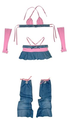 Rave Outfits Pink, Skirt And Leg Warmers, Gyaru Aesthetic, Demon Oc, Roblox Ids, Rave Fit, Mini Skirt Denim, Clothing Templates, Denim Set