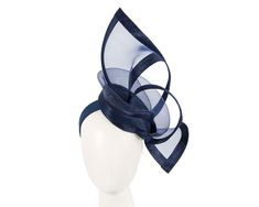 This gorgeous large navy twisted fascinator is an ideal complement for any outfit. Wear it at Melbourne Cup, Ascot, Kentucky Derby or any other special occasion and it is guaranteed to turn heads! Hand made in Melbourne from luxurious french cloth fabric and crinoline, this hat has a band firmly hold it in place.  Made in Australia  Bespoke Fascinator  Headband Luxury Headband For Kentucky Derby Races, Fascinator Headband, Melbourne Cup, Cloth Fabric, Kentucky Derby, Fascinator, Hats For Women, Kentucky, Derby