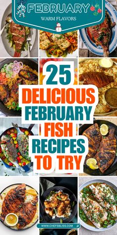 the cover of 25 delicious, fresh fish recipes to try