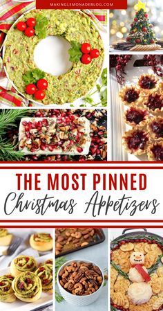 the most pined christmas appetizers and desserts to bake or bake