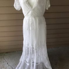 New Without Tag, Beautiful Long White Lace Dress . Zipper On The Back, And Has 2 Slits By Side. Can Wear Any Occasion The Details It’s Simply Beautiful It Gives You Classy And Elegant Look In Any Occasion. Great Condition Clean And Smoked Free. Long White Lace Dress, White Lace Dress Long, Wedding Dress Color, Classy And Elegant, White Lace Dress, Fashion White, Colored Wedding Dresses, Dress Zipper, Lace White Dress