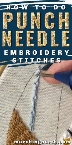 the cover of how to do punch needle embroidery stitches