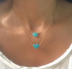 Gorgeous and Authentic hand chosen AAA Arizona Turquoise Hearts. Each turquoise is unique with different variations 💙 24k gold plated just around the edges so you can soak in the turquoise energy ✨💎. Choose 16” or 18” gold fill chain from drop down menu.About the crystals:All crystals and gemstones are carefully chosen by myself from several vendors I have come to know over the years. I absolutely love crystals and their healing qualities as well as their beauty. My intention is to create a be Turquoise Jewelry With Heart Charm As Gift, Turquoise Jewelry With Heart Charm For Gift, Heart-shaped Turquoise Necklace As Gift, Turquoise Heart Necklace Perfect As Gift, Turquoise Heart-shaped Jewelry Gift, Heart-shaped Turquoise Jewelry For Gift, Turquoise Heart-shaped Jewelry For Gift, Turquoise Heart Necklace For Gift, Elegant Heart-shaped Turquoise Necklace