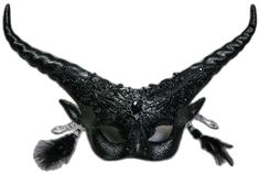 Black Halloween Evening Mask, Elegant Black Theater Mask, Elegant Black Theater Masks, Black Evening Masks For Halloween, Fitted Black Masks For Costume Party, Black Fantasy Eye Mask, Fantasy Black Eye Mask, Fantasy Style Black Eye Mask, Black Gothic Mask For Party