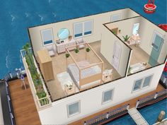 Sims Design, Sims Freeplay Houses, Interior Layout, Simple Layout, Sims House Plans, Floor Layout, Houseboat