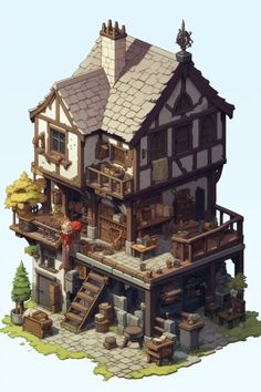 an image of a house that is in the shape of a doll's house