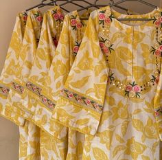 Yellow Colour Dress, Dress Kurti, Cotton Dress Pattern, Latest Dress Design, Designer Kurti Patterns, Stylish Short Dresses, Kurti Embroidery Design, Latest Fashion Dresses, Pakistani Fashion Party Wear