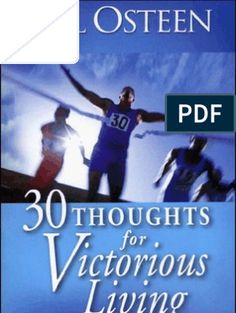 the book cover for 30 thoughts for victorious living