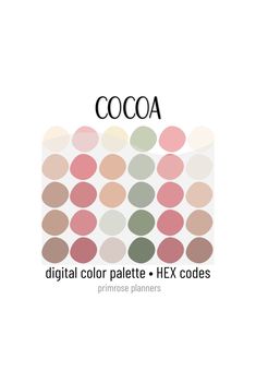 the cover for boho's digital color palette - hex code is shown