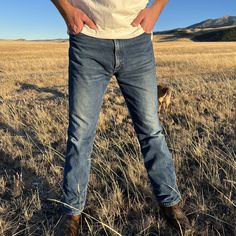 "Great dark wash jeans. Gently worn in with lots of life left. The only flaw is a tiny hole on the inner left leg. Model is 6'4. nice fades jeans measure 35\" waist 33.5\" inseem 12\" font rise 16\" rear rise B01" Rugged Straight Leg Pre-washed Jeans, Rugged Medium Wash Bottoms With Standard Cut Leg, Rugged Straight Leg Bottoms, Pre-washed, Leg Model, Quilted Handbags, Faded Jeans, Dark Wash Jeans, Colorado Springs, Wash Jeans