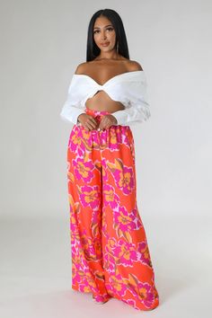 Floral Print High Waist Loose Wide Leg Pants High Waist Floral Print Vacation Pants, Floral Print High-waisted Wide Leg Pants For Day Out, Floral Print High-waisted Pants For Day Out, Floral Print Long Pants For Day Out, Floral Print Ankle-length Pants For Day Out, High Waist Floral Print Bottoms For Day Out, Patchwork Designs, Creative Fashion, Black Casual