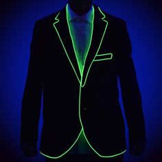 Glow In Dark Party, Led Costume, Lightning In A Bottle, Futuristic Shoes, Cyberpunk Clothes, Endless Night, Battery Powered Light, El Wire, Cyberpunk Fashion