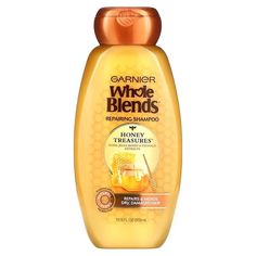 Garnier, Whole Blends, Honey Treasures Repairing Shampoo, 12.5 fl oz (370 ml) Whole Blends Shampoo, Garnier Shampoo, Garnier Whole Blends, Products For Damaged Hair, Whole Blends, Acacia Honey, Damage Hair Care, Thickening Shampoo, Hydrating Shampoo