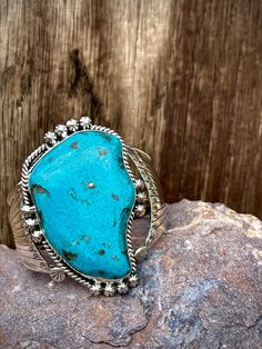 Nevada Turquoise Stone Created by Clarence Long .925 Silver Native American Handmade Native American Jewelry, Turquoise Stone, Nevada, Native American, 925 Silver, Turquoise, Stone, Silver