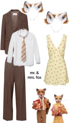 three different types of clothes and accessories for children to wear in the same fashion style