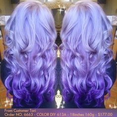 . White To Purple Hair, Farrah Goodfairy, Blonde Indian, Mermaid Hairstyle, Neon Hair Color, Hair Extensions Tutorial, Diy Lavender, Peinados Hair Styles, Diy Dye