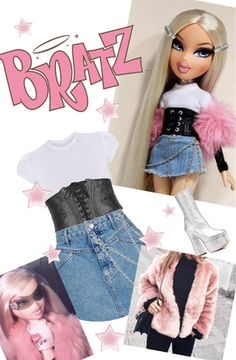 Bratz Aesthetic Outfit, Bratz 2000s, Punk Style Outfits, Outfits 2000s, Costumes For Teens, Early 2000s Fashion