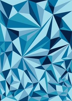 an abstract blue background consisting of triangular shapes