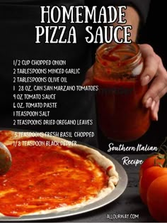 the homemade pizza sauce recipe is ready to be eaten