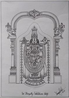 Venkateswara Swamy Pencil Drawing, Lord Venkateswara Pencil Sketch, Govinda Drawing, Venkateswara Swamy Sketch, Venkateswara Swamy Drawing Easy, Lord Venkateswara Drawings, Balaji Drawing