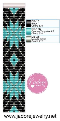 the back side of a cross stitch bookmark with an image of a blue and black pattern