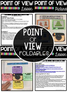 point of view for students to use in the classroom, with text and pictures on it