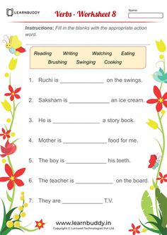 an english worksheet with flowers and words