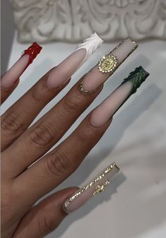 Corporate Nails, Nail Ideas Long, Acrylic Nail Shapes, Art Deco Nails, Spring Acrylic Nails, Red Acrylic Nails, Hard Nails