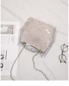 Fashion Transparent Shoulder Bag Women Composite Clear Bag Clear Things, Bag Types, Mobile Bag, Clear Handbags, Purse Essentials, Stylish Phone Case, Best Bags