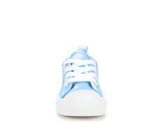 Classic round toe, Elastic laces for an easy & secure fit, Lightly padded footbed, Breathable fabric lining, Cushioned insole for added comfort, Durable texture outsole | Kids' Capelli New York Infant & Toddler Sky Sneakers in Blue/White Size 5 - Toddler Elastic Laces, Kids Sneakers, Sneakers Fashion, Breathable Fabric, Baby Toddler, Blue And White, New York, Sneakers, 10 Things