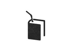 a black and white photo of a square object with a long handle on the side