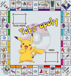 the pokemon board game is shown in full color