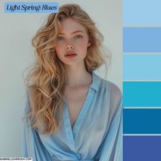 Let’s find your best blues! Using all 12 seasonal color palettes, this guide will help you understand the blues in your palettes and how to use them. Seasonal color doesn’t need to be complicated, find your best colors with these visuals. Including all 12 season: dark autumn, true autumn, soft autumn, soft summer, true summer, light summer, light spring, true spring, bright spring, bright winter, true winter and dark winter (sci/art) Soft Autumn Vs Light Spring, Light Summer Winter Outfits, Light Spring Outfits Color Palettes, Light Summer Color Palette Outfits, Light Spring Color Palette Outfits, Color Palette Blues