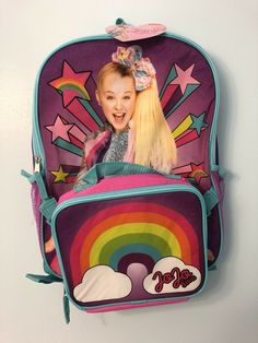 JoJo Siwa Backpack 16" and Detachable Insulated Lunch Bag 2Pc Set Rainbow Stars. Condition is New with tags. Shipped with USPS Priority Mail. Themed Rectangular School Backpack, Themed Backpack For End Of School Year, Stylish School Bags With Zipper Closure, Fun Rectangular Student Bag, Themed Multicolor Backpack For Everyday Use, Themed Multicolor School Bag, Themed Multicolor Rectangular Bag, Multicolor Portable Bags For Back To School, Novelty Multicolor Backpack For Back To School