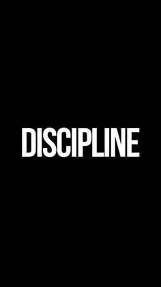 the word discipline in white on a black background