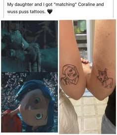 Funny Animal Tattoos, Alien Tattoos, Arabic Tattoos, Tattoos Funny, Funny Army, Coraline Tattoo, Army Tattoos, Funny Alien, Ankle Tattoos