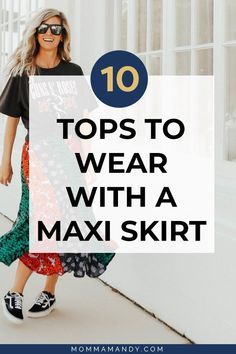 #midi skirts ideas# Floral Maxi Skirt Outfit, Long Black Skirt Outfit, Maxi Skirt Outfit Summer, Printed Skirt Outfit, Floral Skirt Outfits, Spring Skirt Outfits